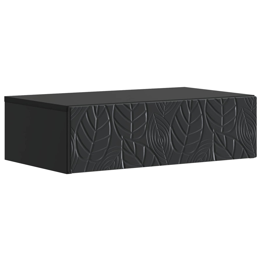 Wandmontierter Beistelltisch Schwarz 59 x 34,5 x 17 cm