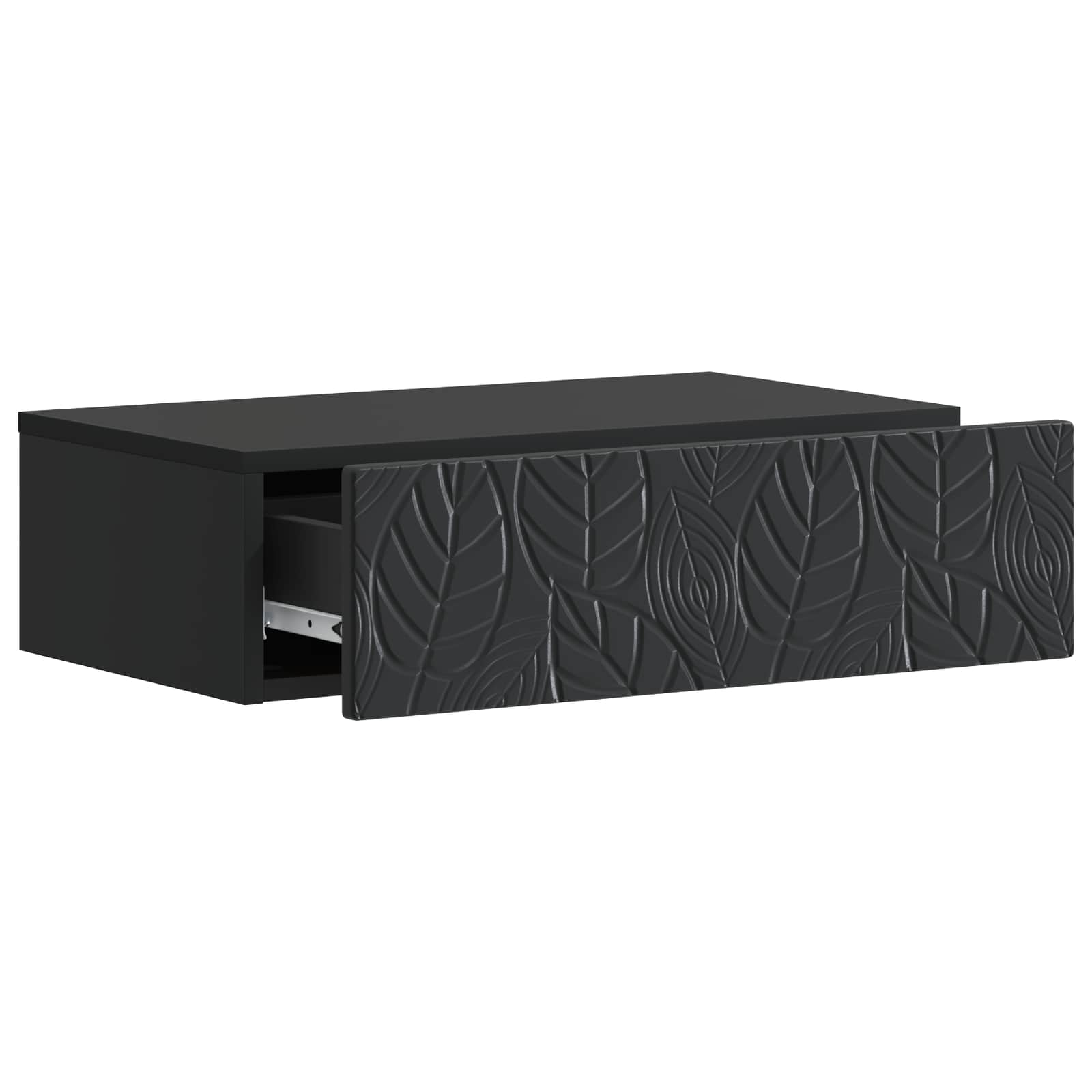 Wandmontierter Beistelltisch Schwarz 59 x 34,5 x 17 cm