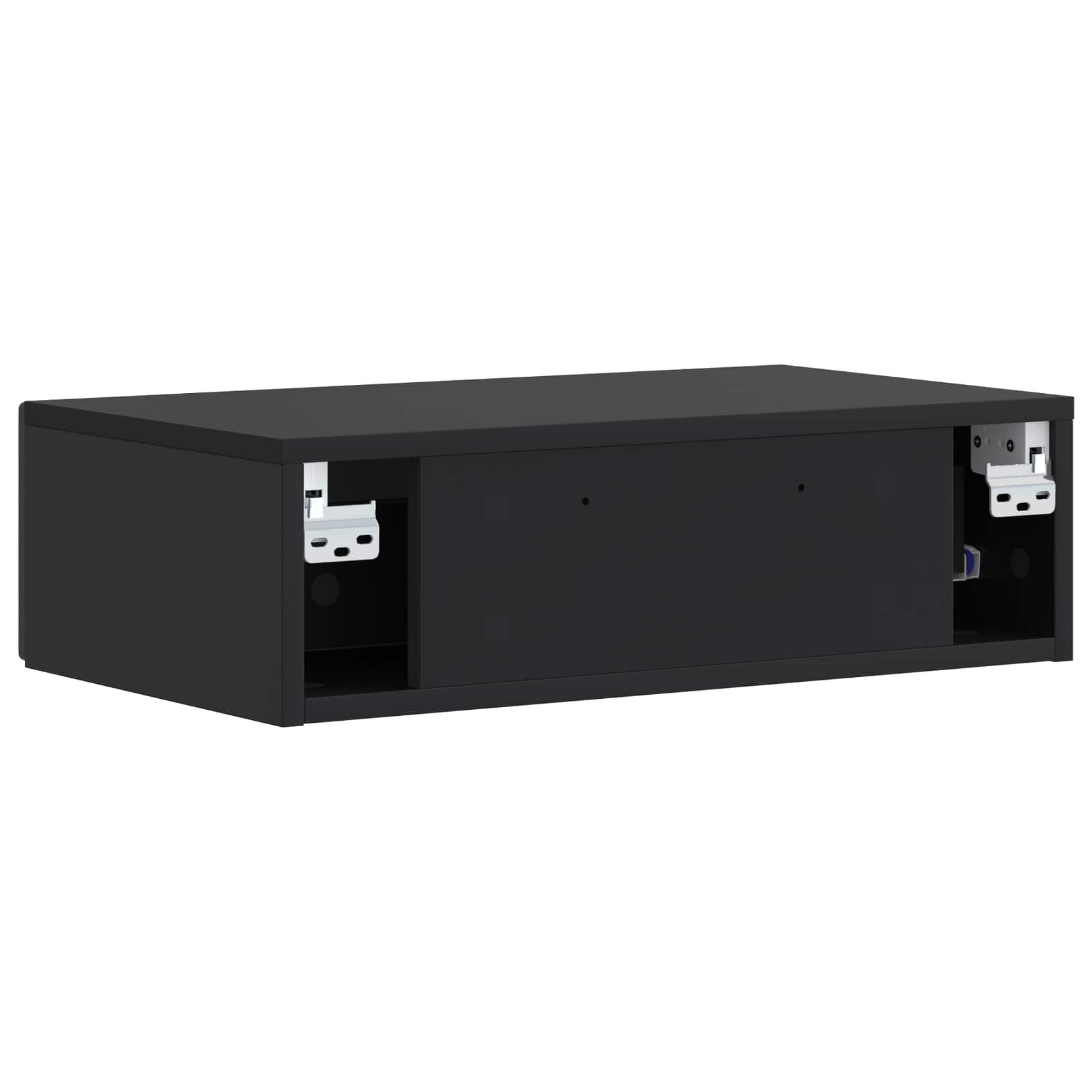 Wandmontierter Beistelltisch Schwarz 59 x 34,5 x 17 cm