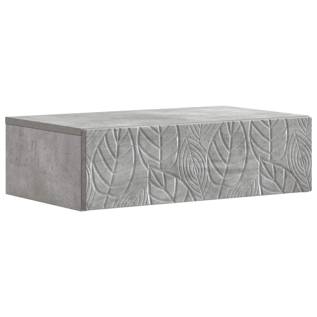 Wandmontierter Beistelltisch Betongrau 59 x 34,5 x 17 cm