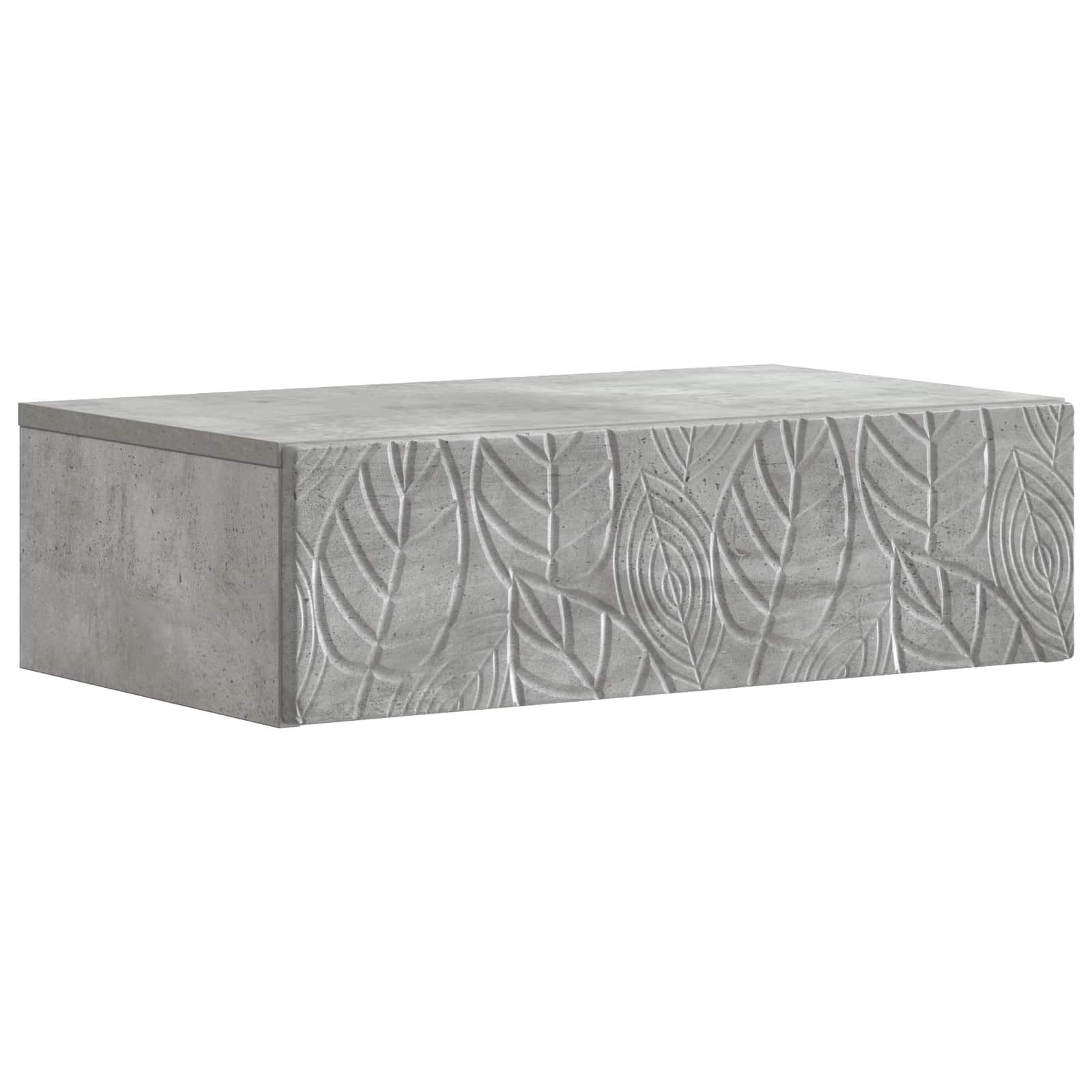 Wandmontierter Beistelltisch Betongrau 59 x 34,5 x 17 cm