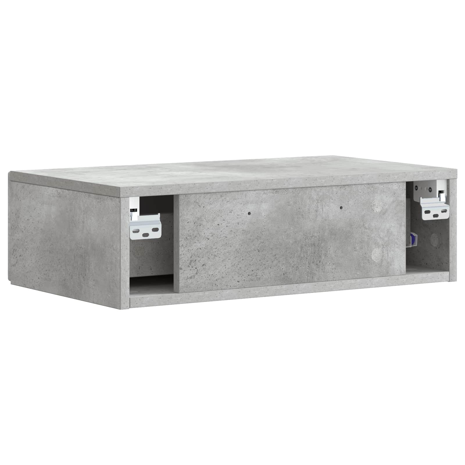 Wandmontierter Beistelltisch Betongrau 59 x 34,5 x 17 cm