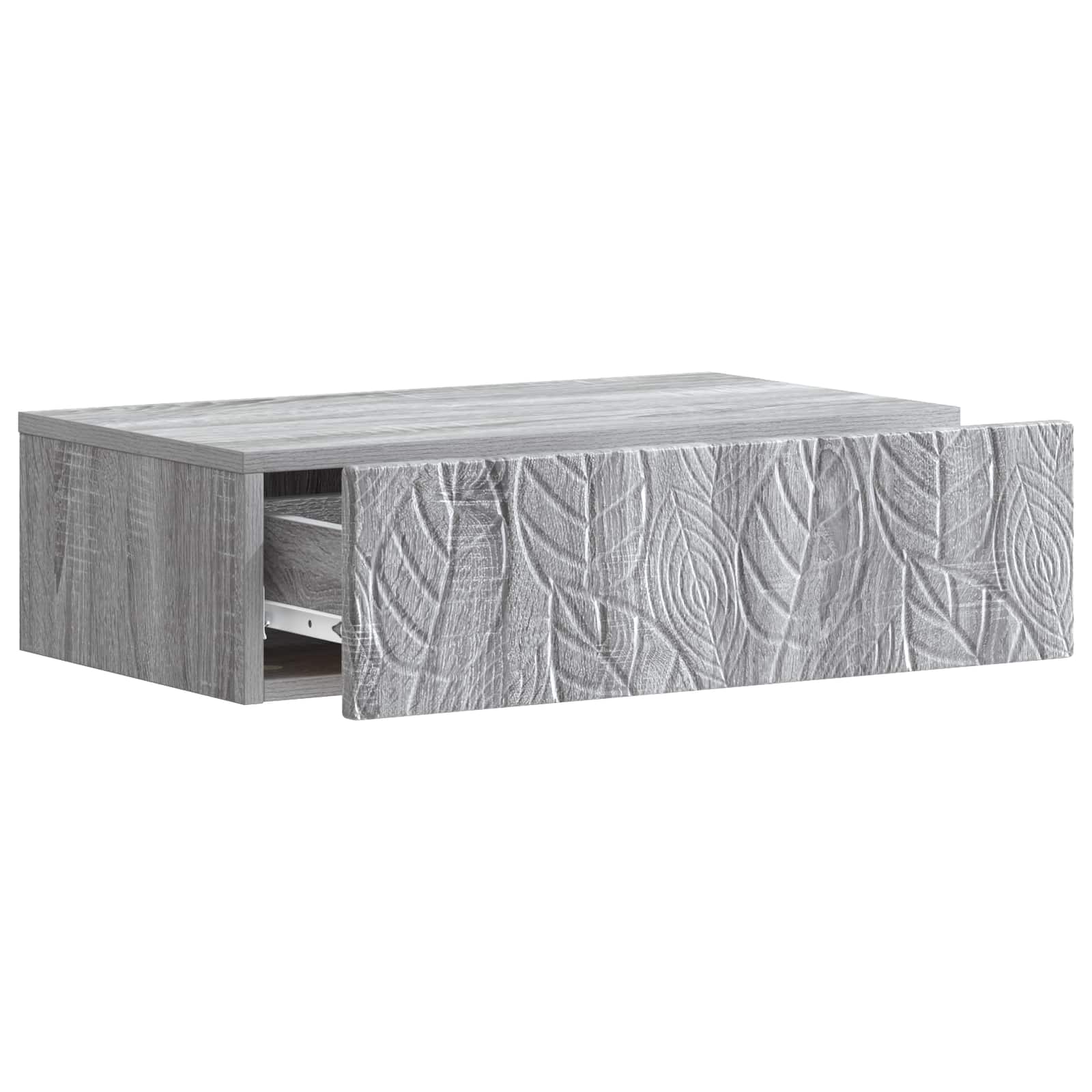 Wandmontierter Beistelltisch Grau Sonoma 59 x 34,5 x 17 cm