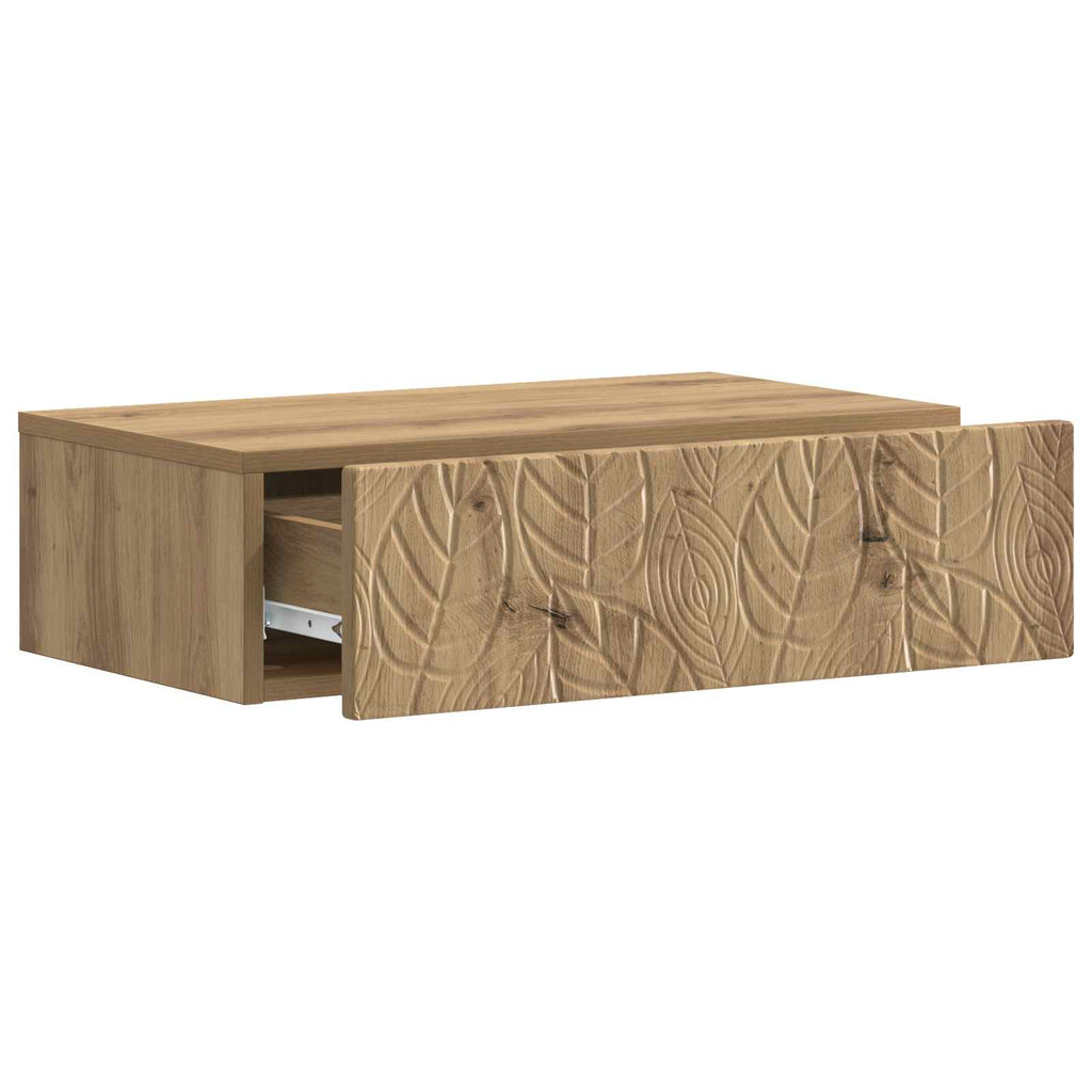 Wandmontierter Beistelltisch Artisan-Eiche 59 x 34,5 x 17 cm