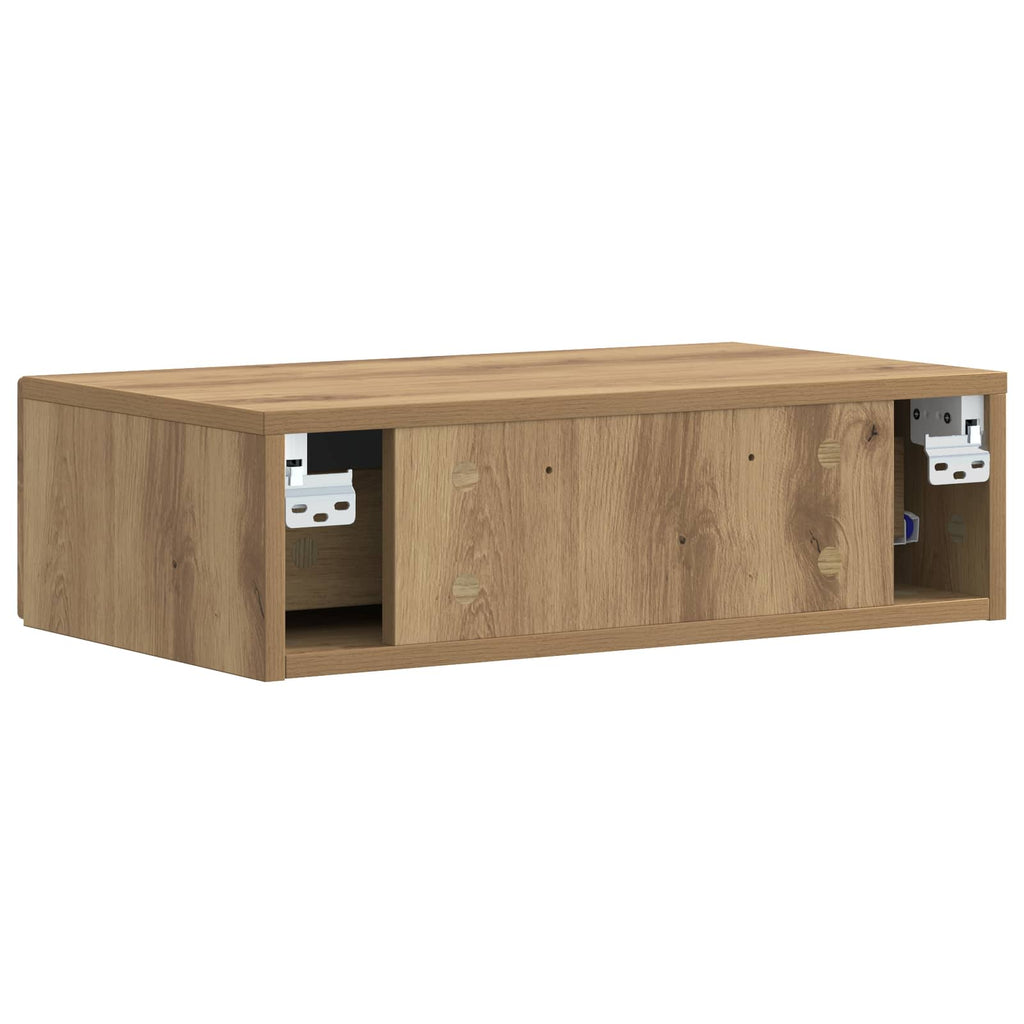 Wandmontierter Beistelltisch Artisan-Eiche 59 x 34,5 x 17 cm