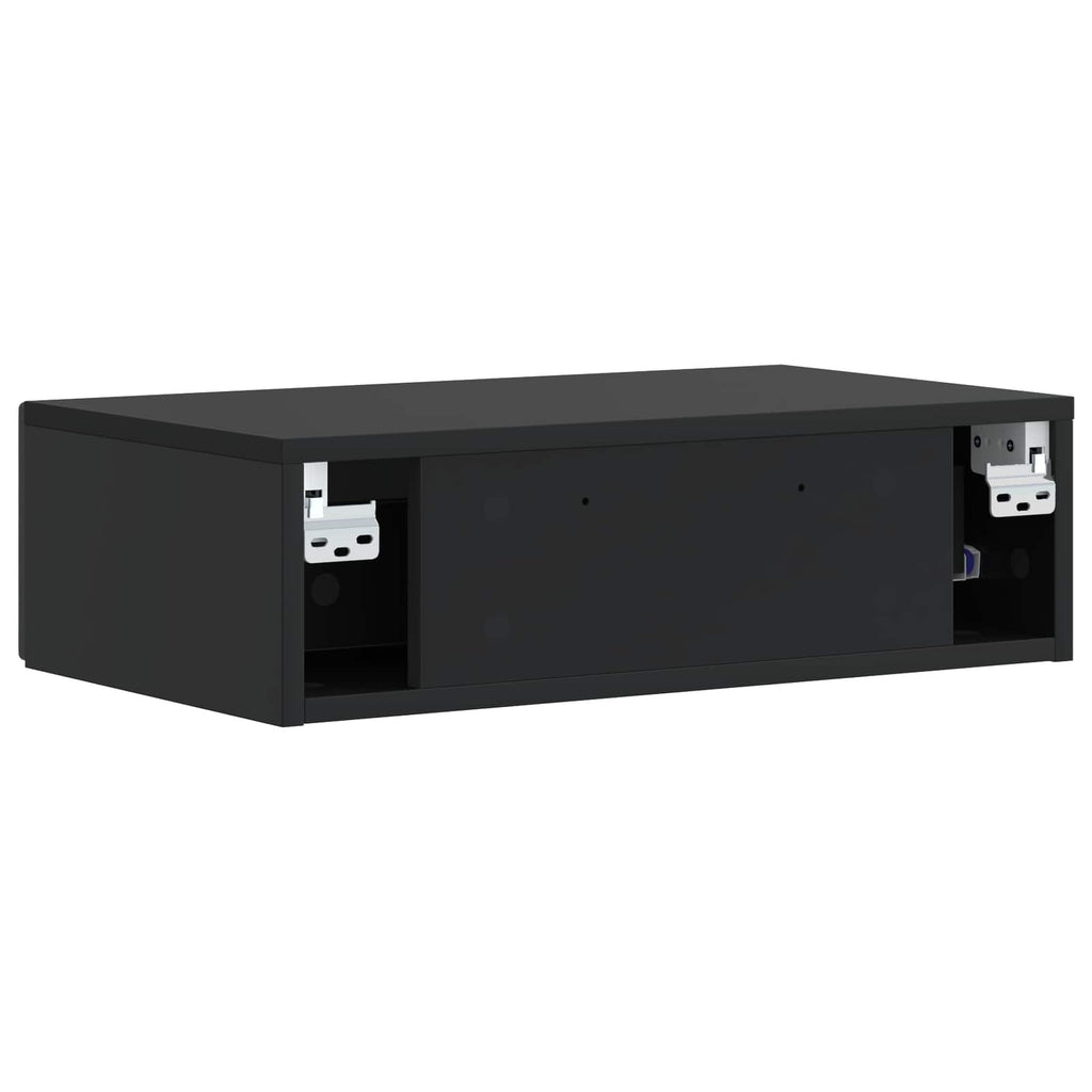 Wandmontierter Beistelltisch Schwarz 87,5 x 34,5 x 17 cm