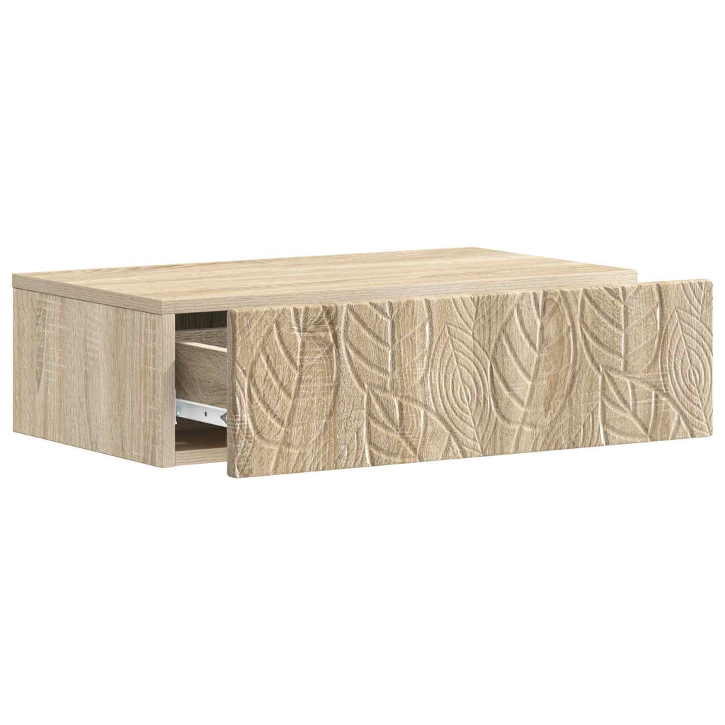 Wandmontierter Beistelltisch Sonoma-Eiche 87,5 x 34,5 x 17 cm
