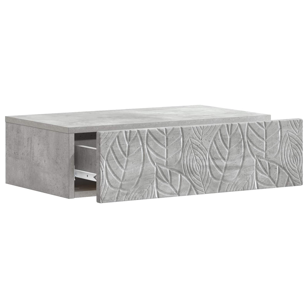Wandmontierter Beistelltisch Betongrau 87,5 x 34,5 x 17 cm