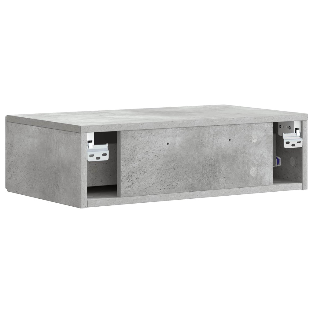 Wandmontierter Beistelltisch Betongrau 87,5 x 34,5 x 17 cm