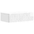 Wandmontierter Beistelltisch Hochglanz Weiß 87,5 x 34,5 x 17 cm