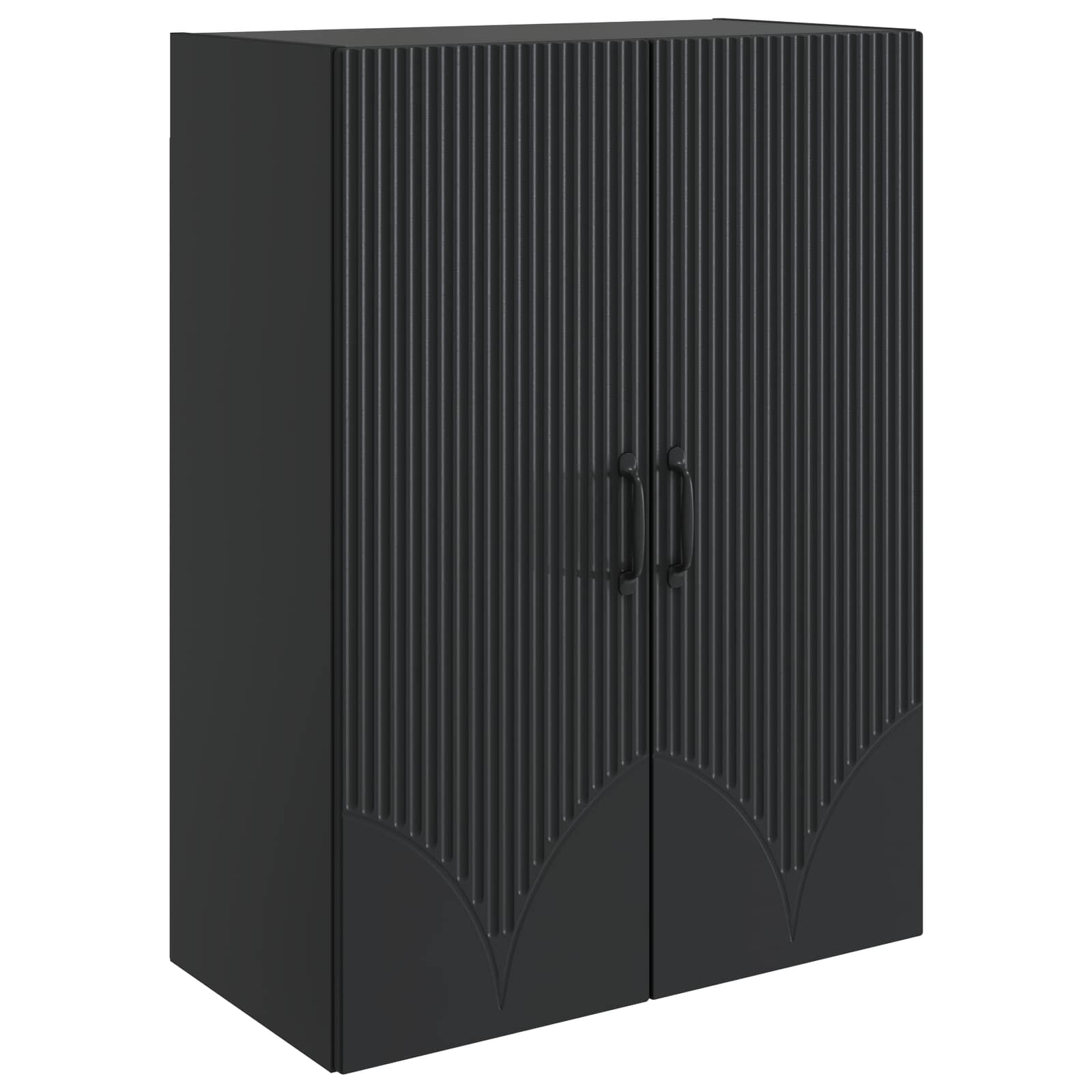 Wandschrank Schwarz 66 x 34,5 x 90 cm Holzwerkstoff