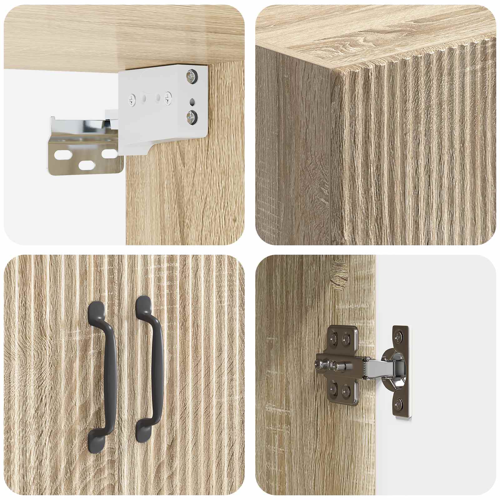 Wandschrank Sonoma-Eiche 66 x 34,5 x 90 cm Holzwerkstoff