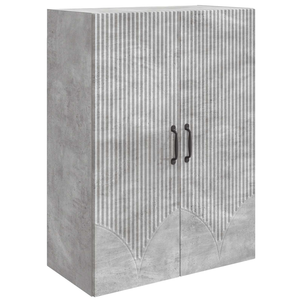 Wandschrank Betongrau 66 x 34,5 x 90 cm Holzwerkstoff