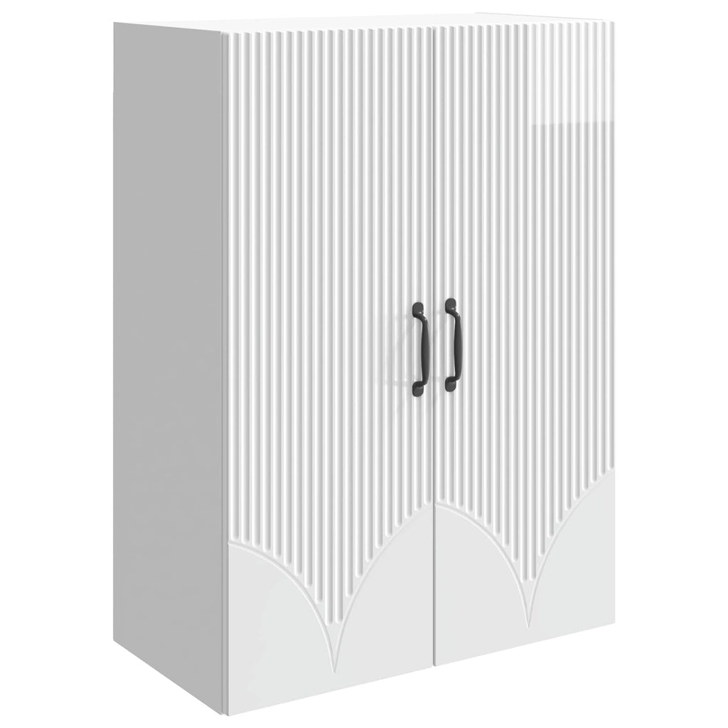 Wandschrank Hochglanz Weiß 66 x 34,5 x 90 cm Holzwerkstoff
