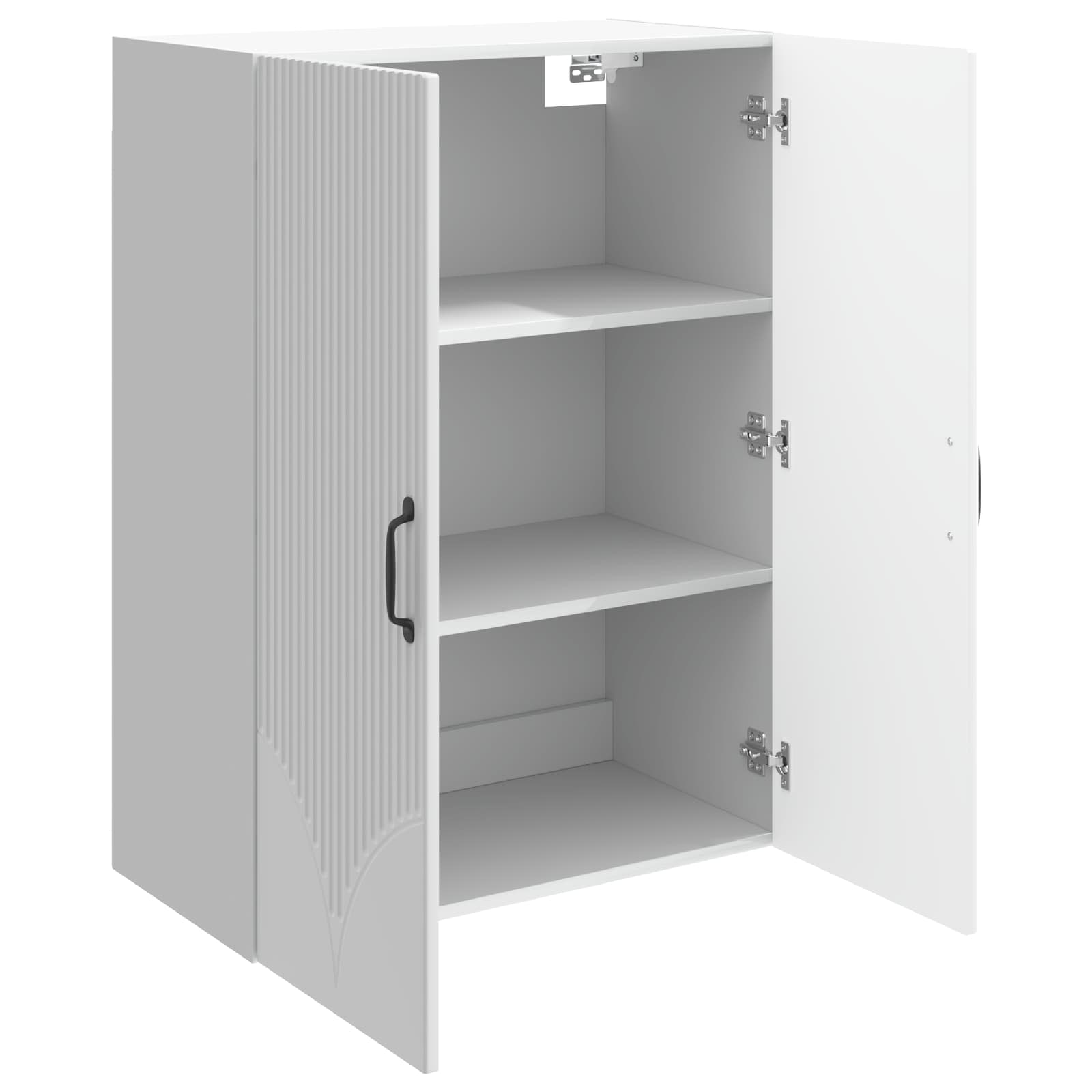 Wandschrank Hochglanz Weiß 66 x 34,5 x 90 cm Holzwerkstoff