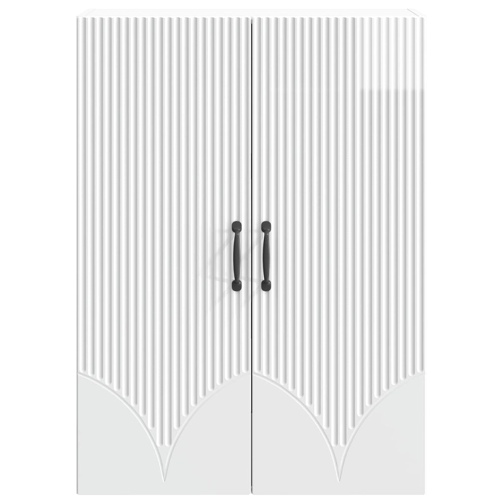 Wandschrank Hochglanz Weiß 66 x 34,5 x 90 cm Holzwerkstoff