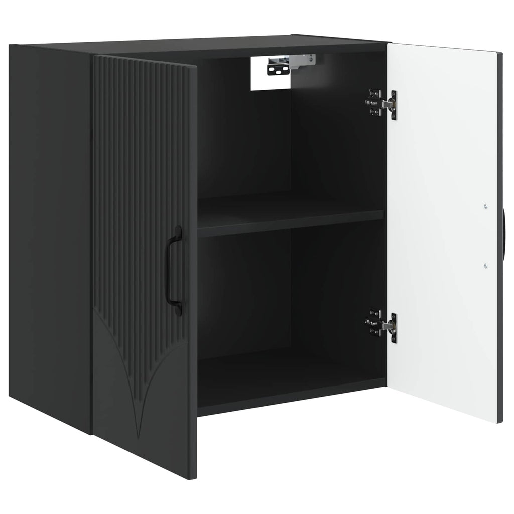 Wandschrank Schwarz 59 x 31 x 60 cm Holzwerkstoff