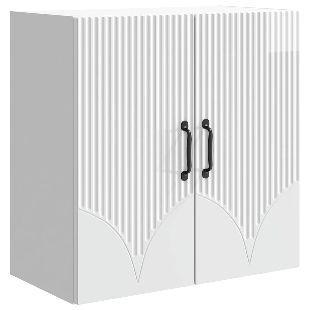 Wandschrank Hochglanz Weiß 59 x 31 x 60 cm Holzwerkstoff