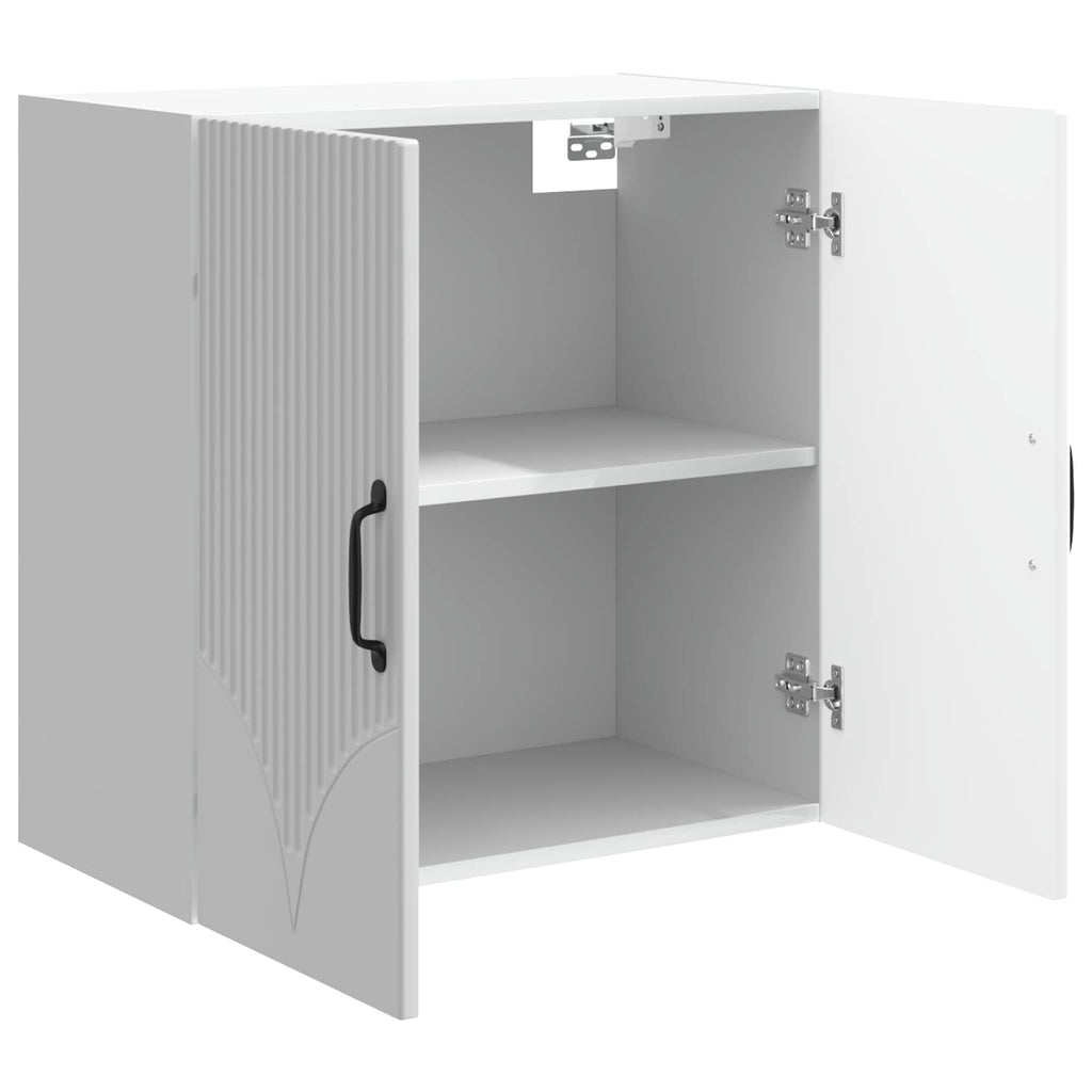 Wandschrank Hochglanz Weiß 59 x 31 x 60 cm Holzwerkstoff