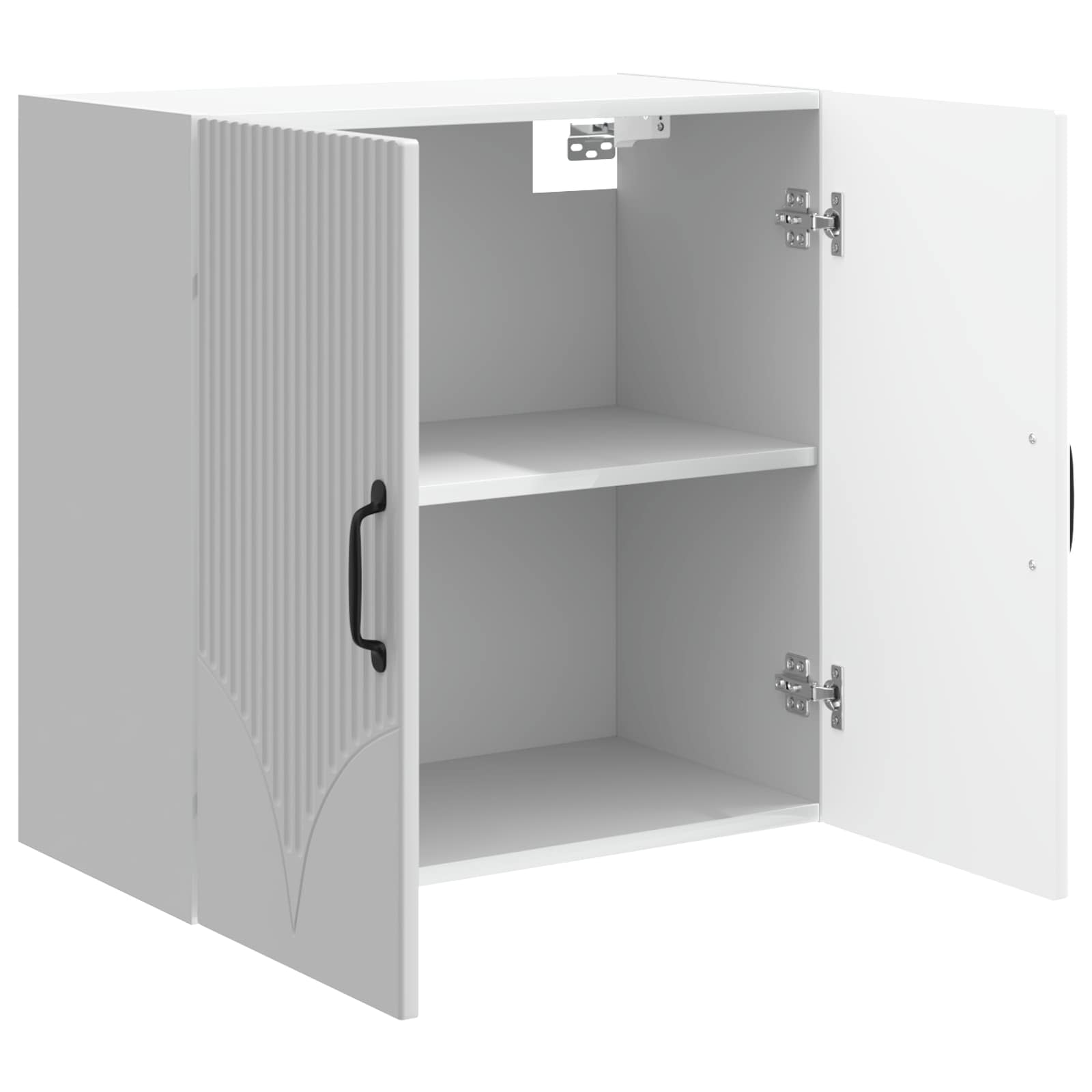 Wandschrank Hochglanz Weiß 59 x 31 x 60 cm Holzwerkstoff