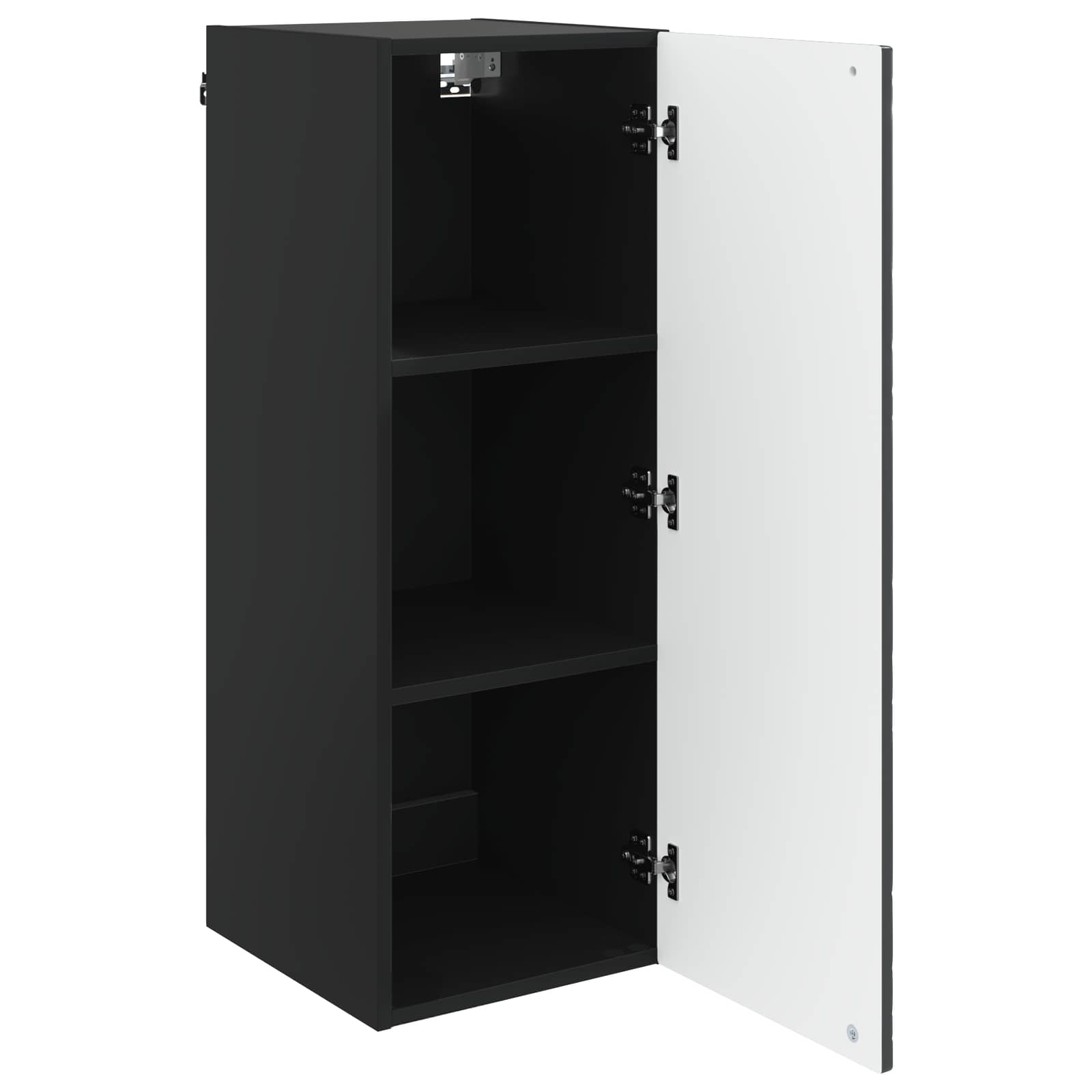 Wandschrank Schwarz 33 x 34,5 x 90 cm Holzwerkstoff