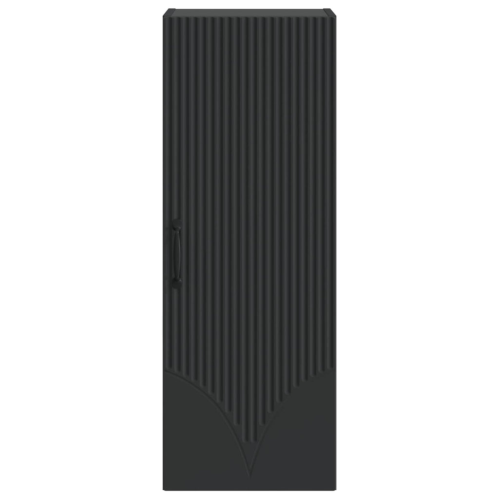 Wandschrank Schwarz 33 x 34,5 x 90 cm Holzwerkstoff