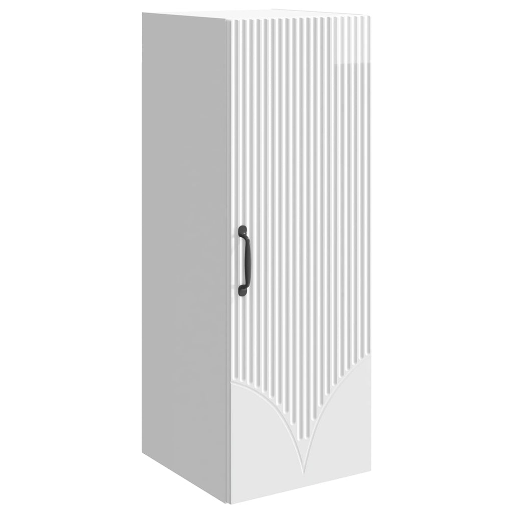 Wandschrank Hochglanz Weiß 33 x 34,5 x 90 cm Holzwerkstoff
