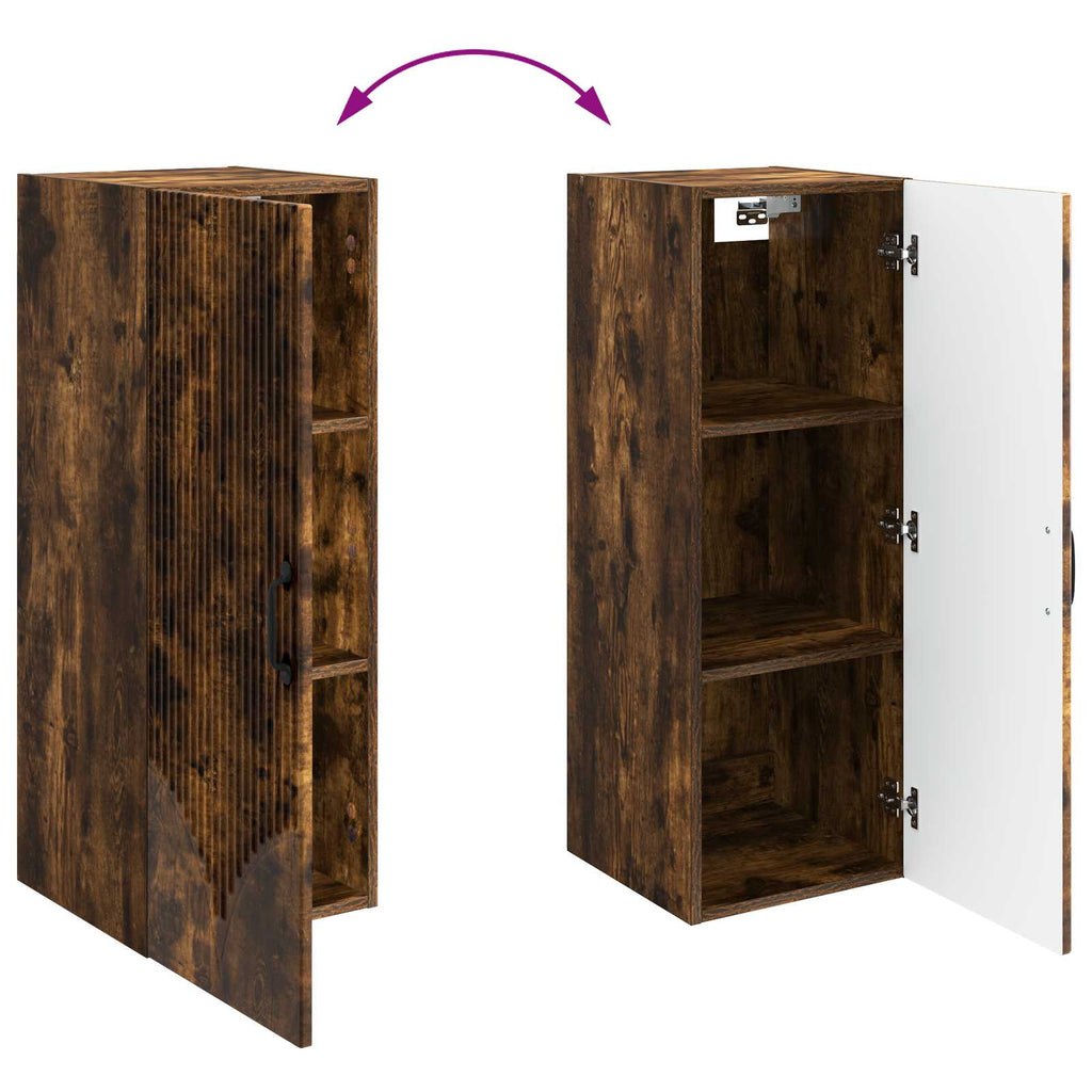 Wandschrank Geräucherte Eiche 33 x 34,5 x 90 cm Holzwerkstoff