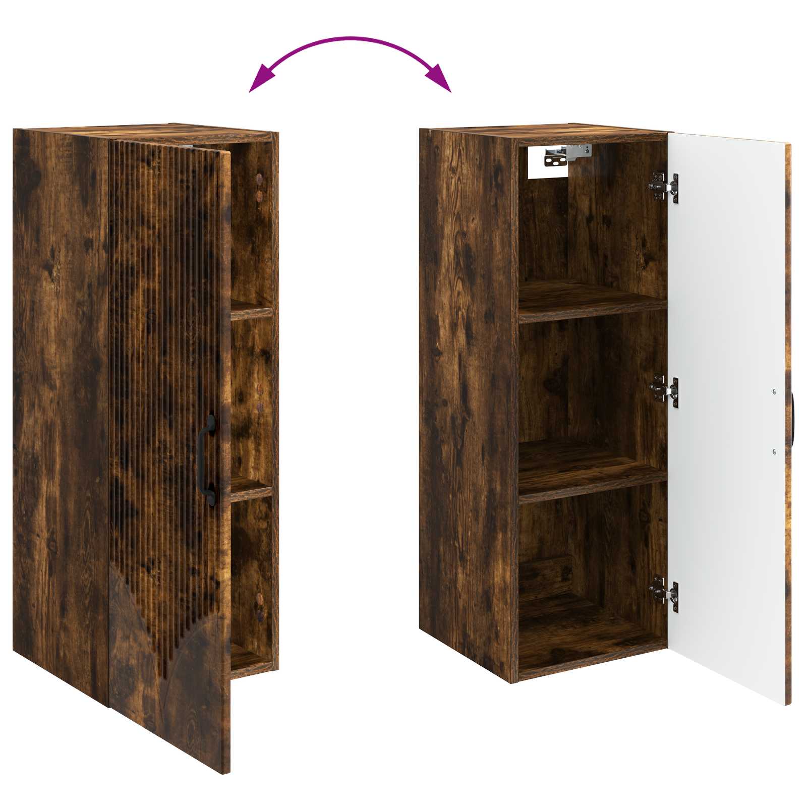 Wandschrank Geräucherte Eiche 33 x 34,5 x 90 cm Holzwerkstoff