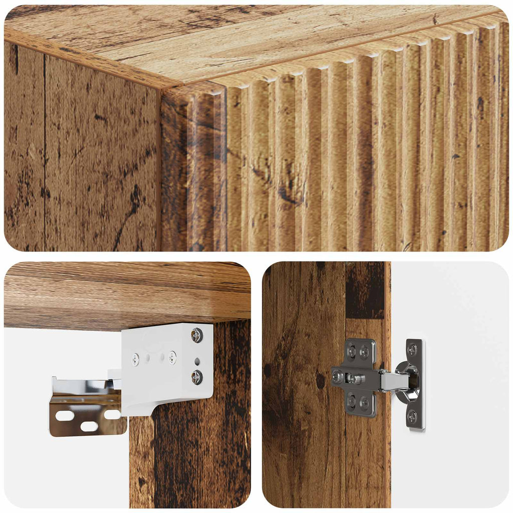 Wandschrank Altholz 33 x 34,5 x 90 cm Holzwerkstoff