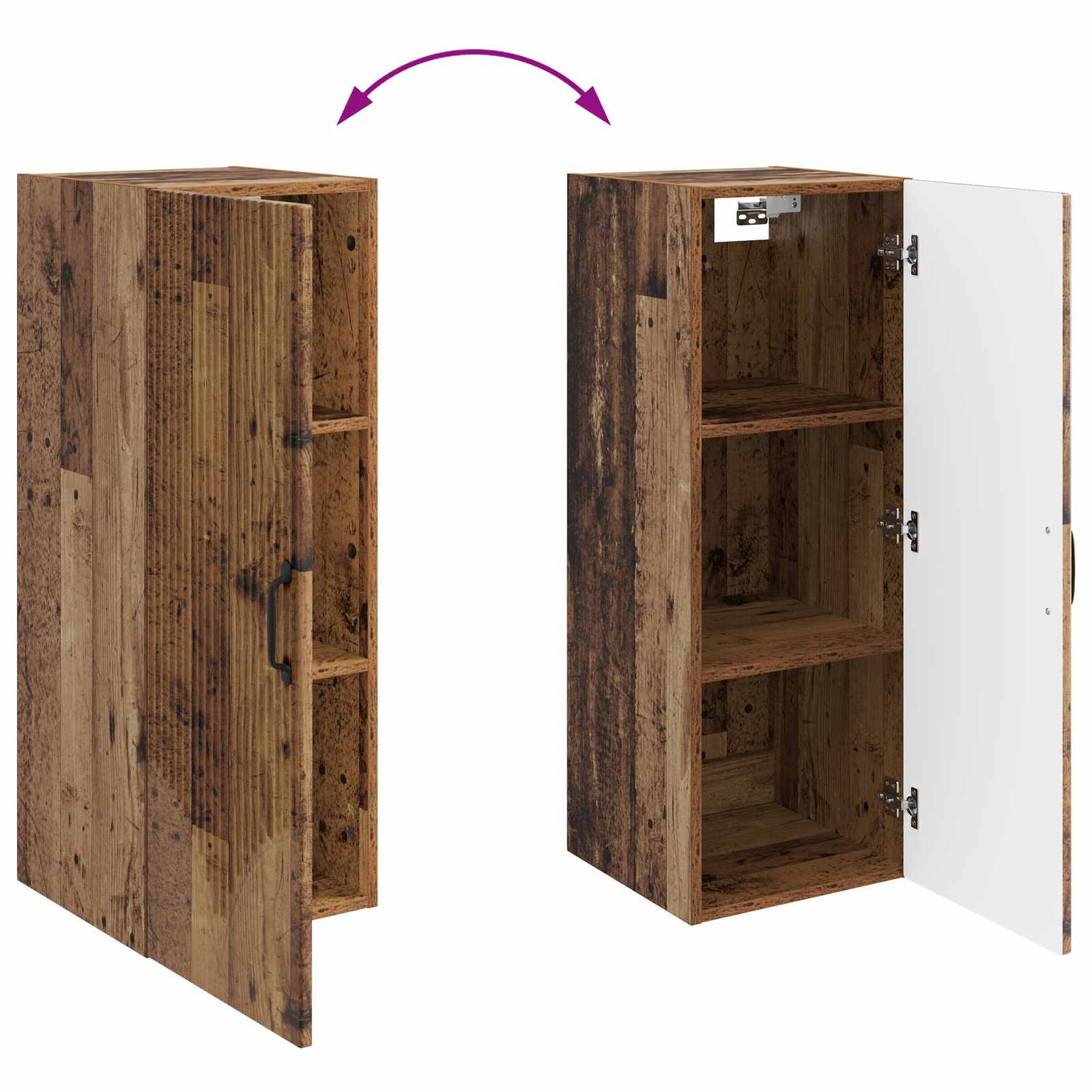 Wandschrank Altholz 33 x 34,5 x 90 cm Holzwerkstoff