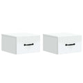 Wandmontierter Nachttisch 2 pcs Weiß 34,5 x 33 x 20 cm