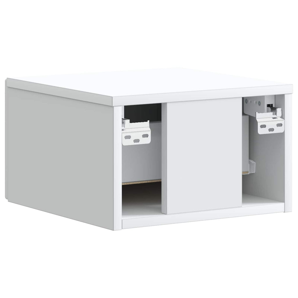 Wandmontierter Nachttisch 2 pcs Weiß 34,5 x 33 x 20 cm