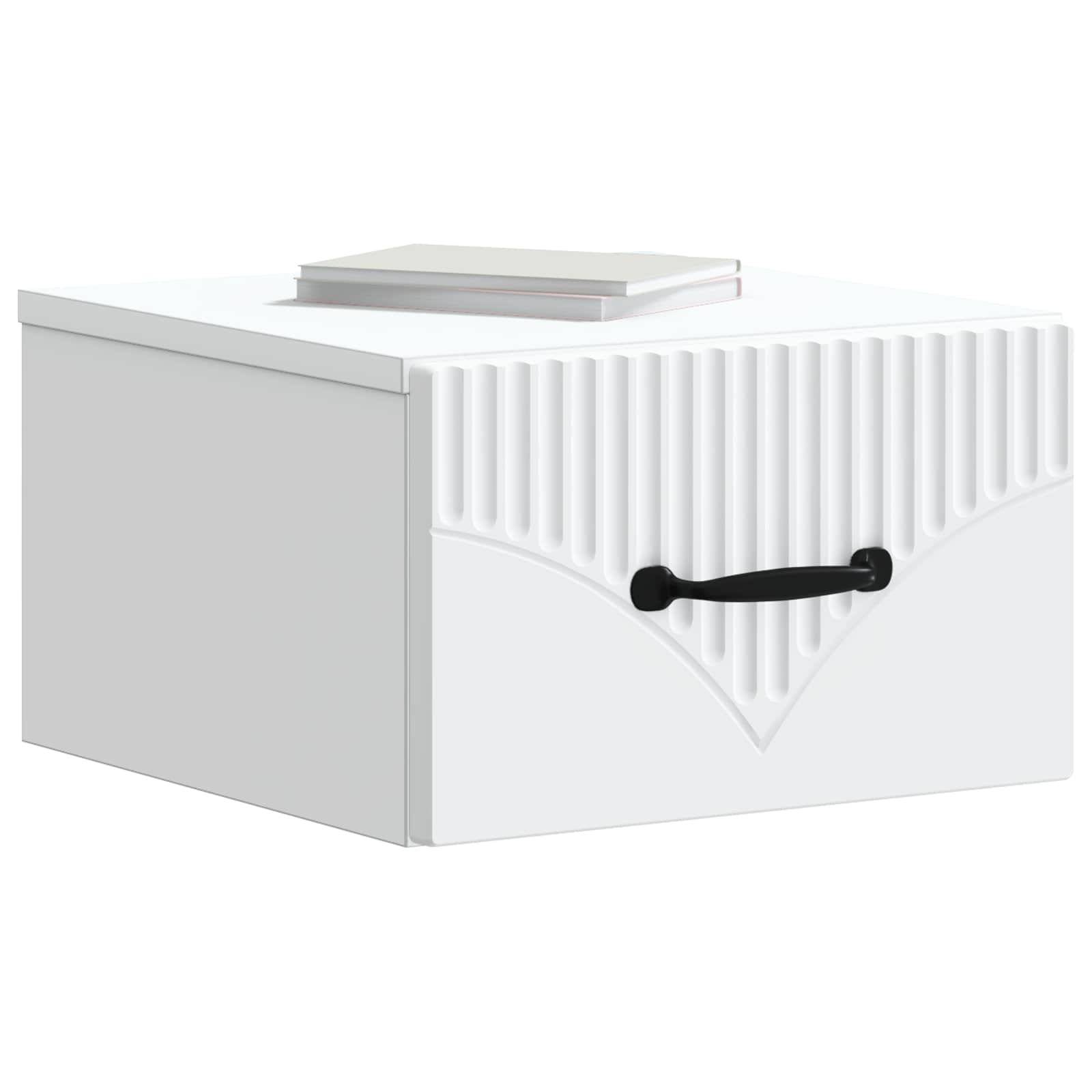 Wandmontierter Nachttisch 2 pcs Weiß 34,5 x 33 x 20 cm