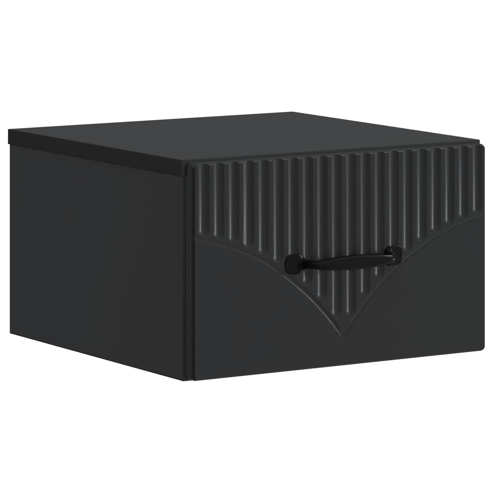Wandmontierter Nachttisch Schwarz 34,5 x 33 x 20 cm