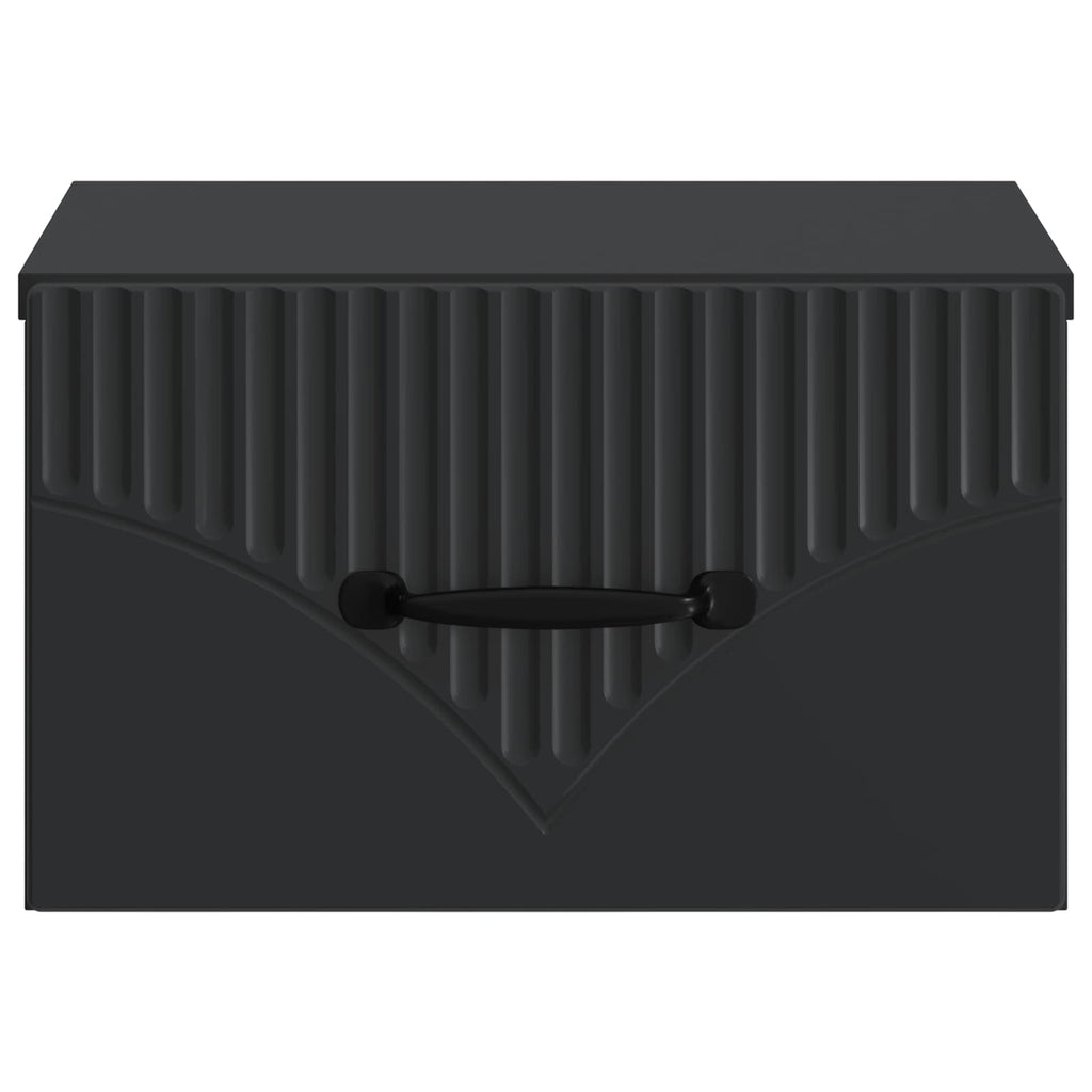 Wandmontierter Nachttisch 2 pcs Schwarz 34,5 x 33 x 20 cm