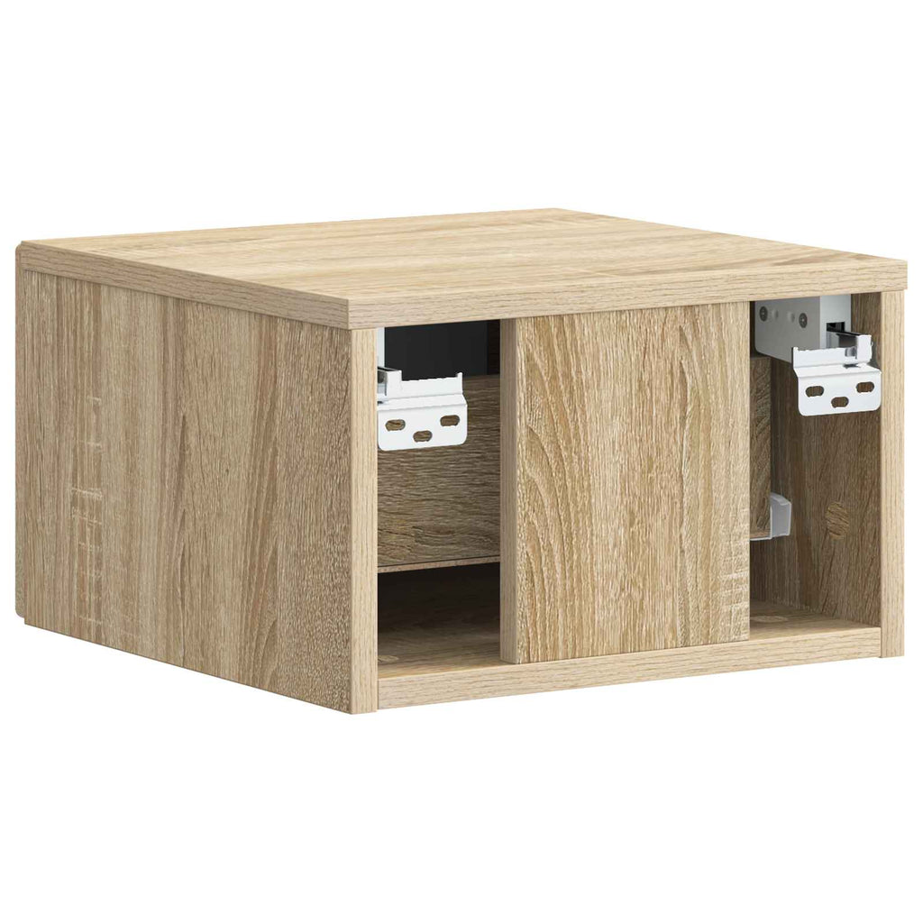 Wandmontierter Nachttisch 2 pcs Sonoma-Eiche 34,5 x 33 x 20 cm
