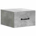 Wandmontierter Nachttisch Betongrau 34,5 x 33 x 20 cm