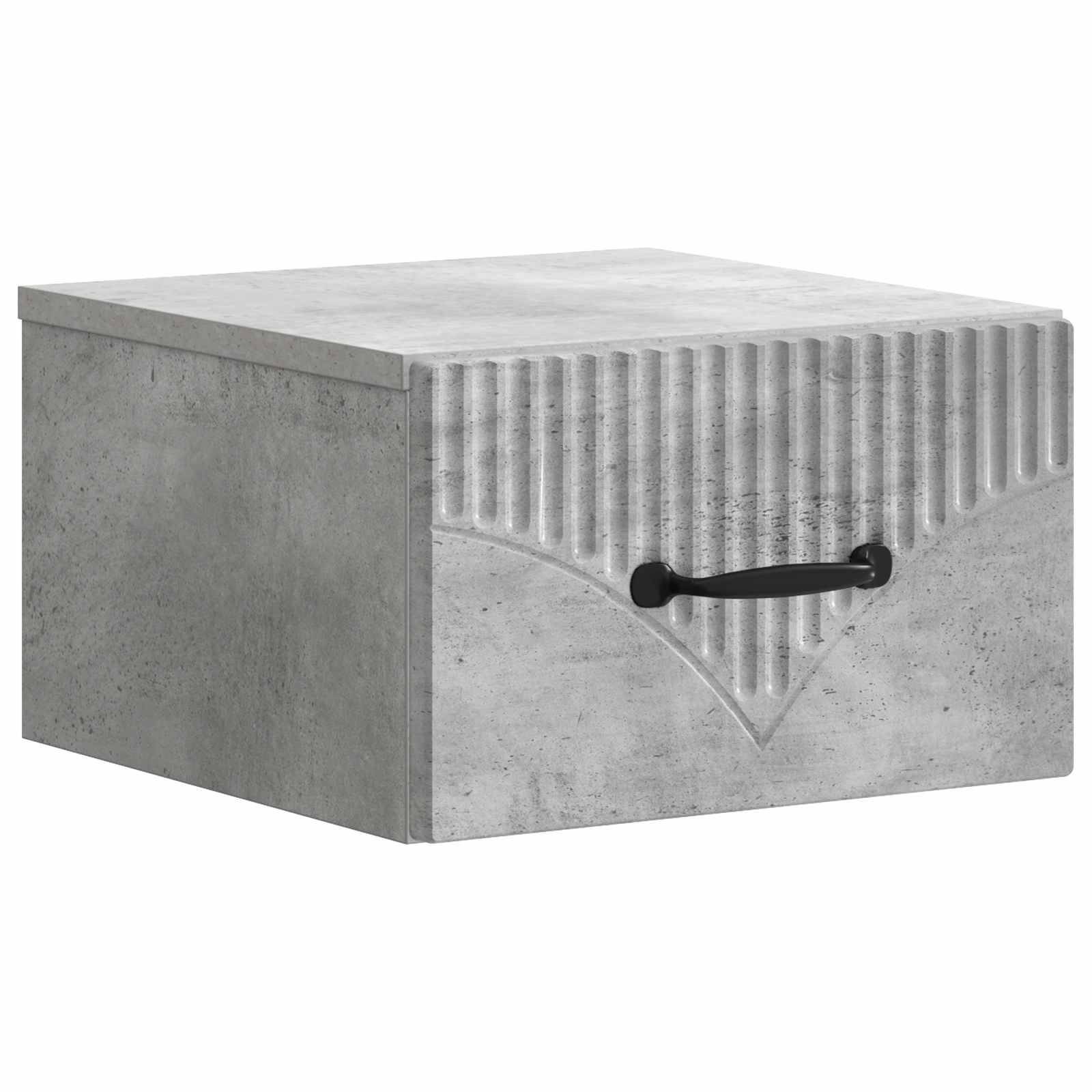 Wandmontierter Nachttisch 2 pcs Betongrau 34,5 x 33 x 20 cm