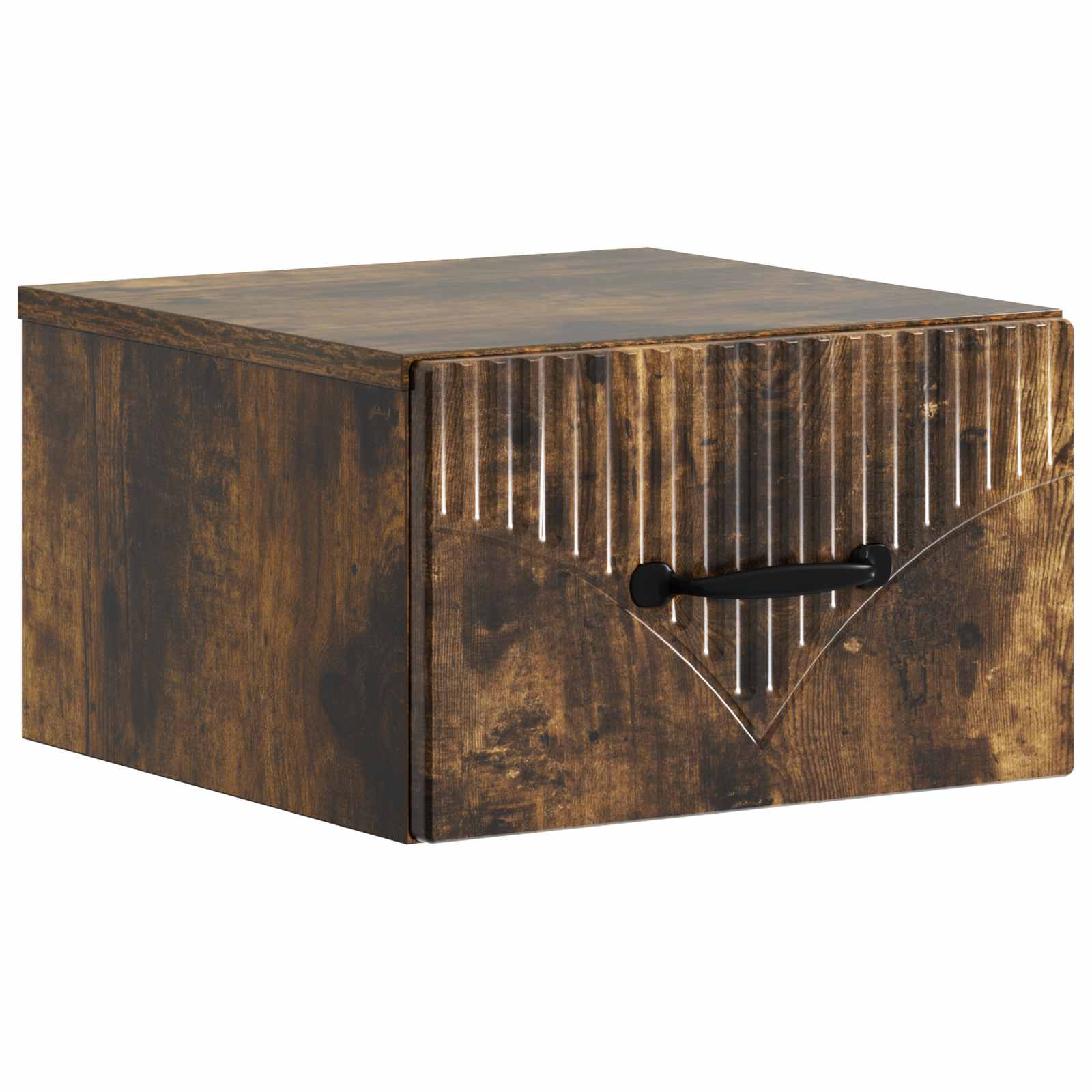 Wandmontierter Nachttisch 2 pcs Geräucherte Eiche Holzwerkstoff