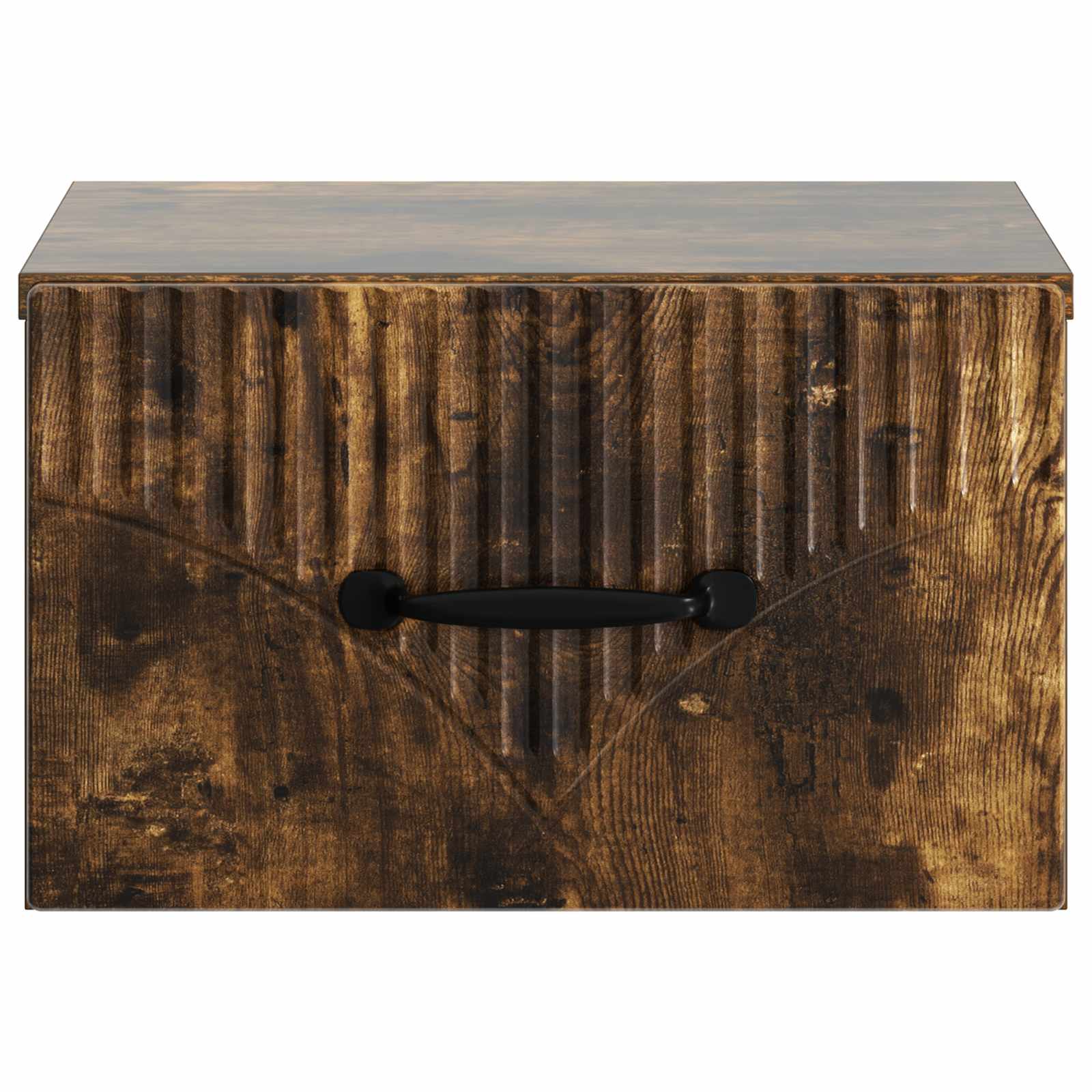 Wandmontierter Nachttisch 2 pcs Geräucherte Eiche Holzwerkstoff
