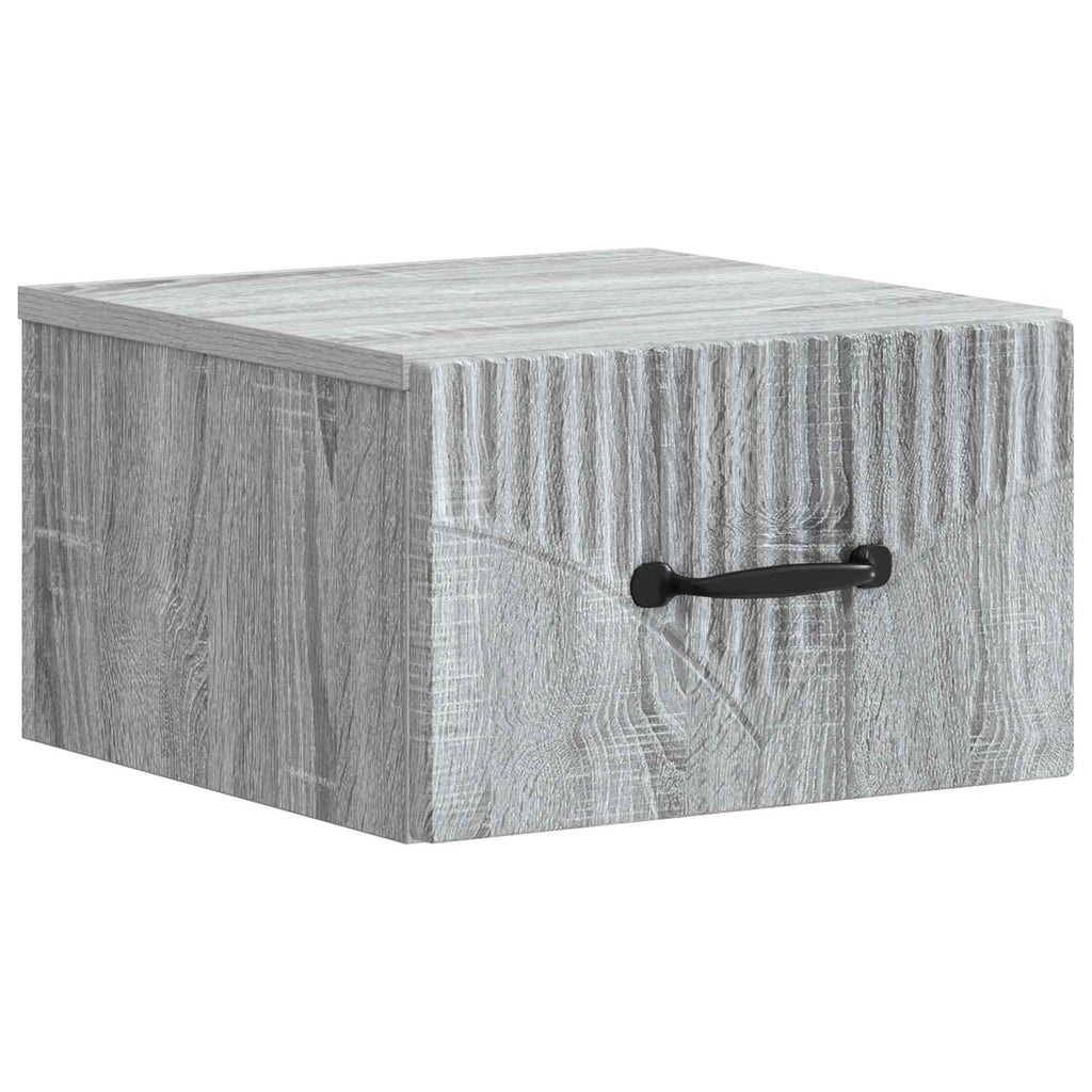 Wandmontierter Nachttisch Graues Sonoma 34,5 x 33 x 20 cm