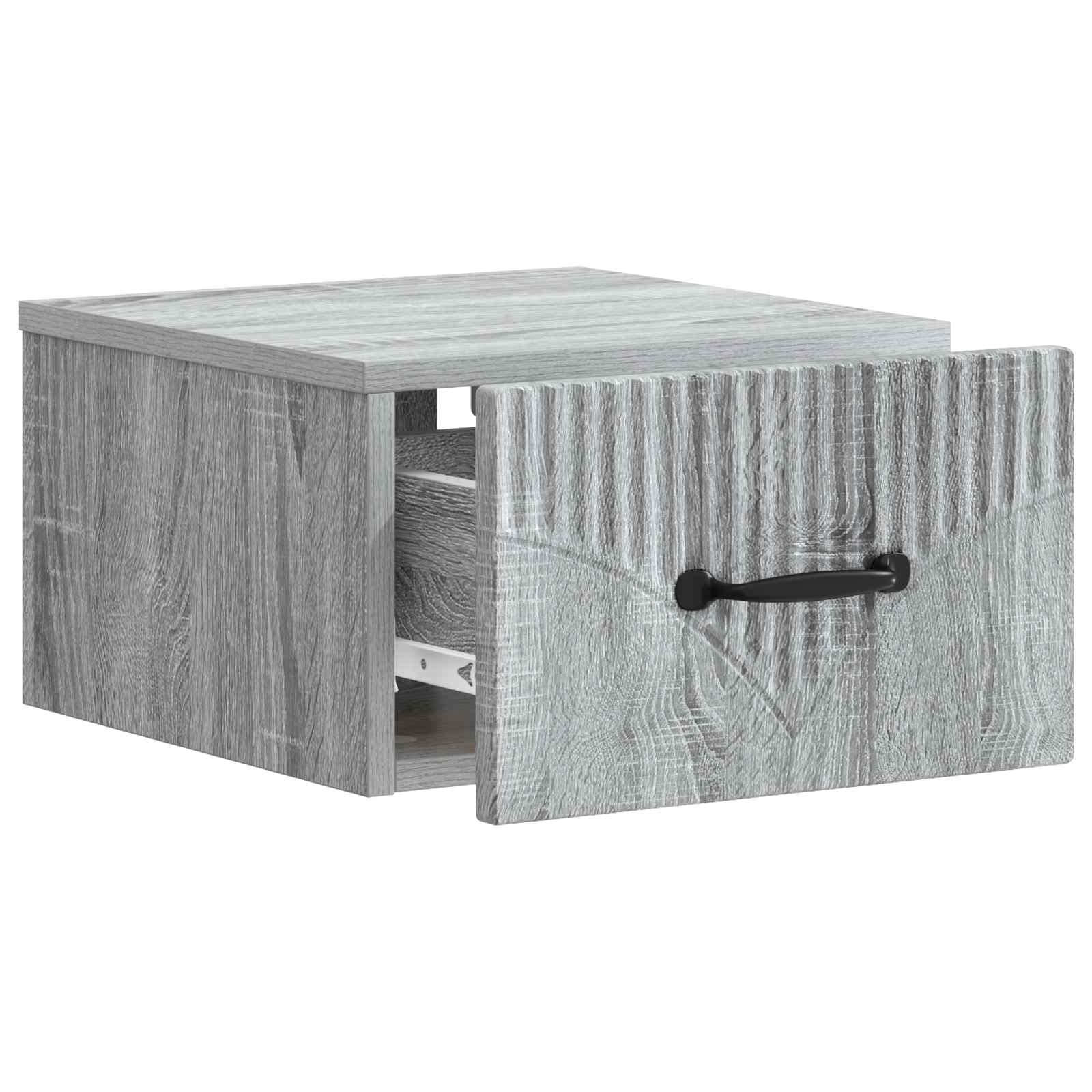 Wandmontierter Nachttisch Graues Sonoma 34,5 x 33 x 20 cm