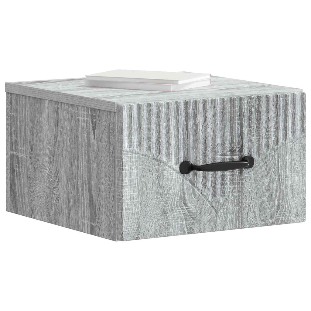 Wandmontierter Nachttisch Graues Sonoma 34,5 x 33 x 20 cm