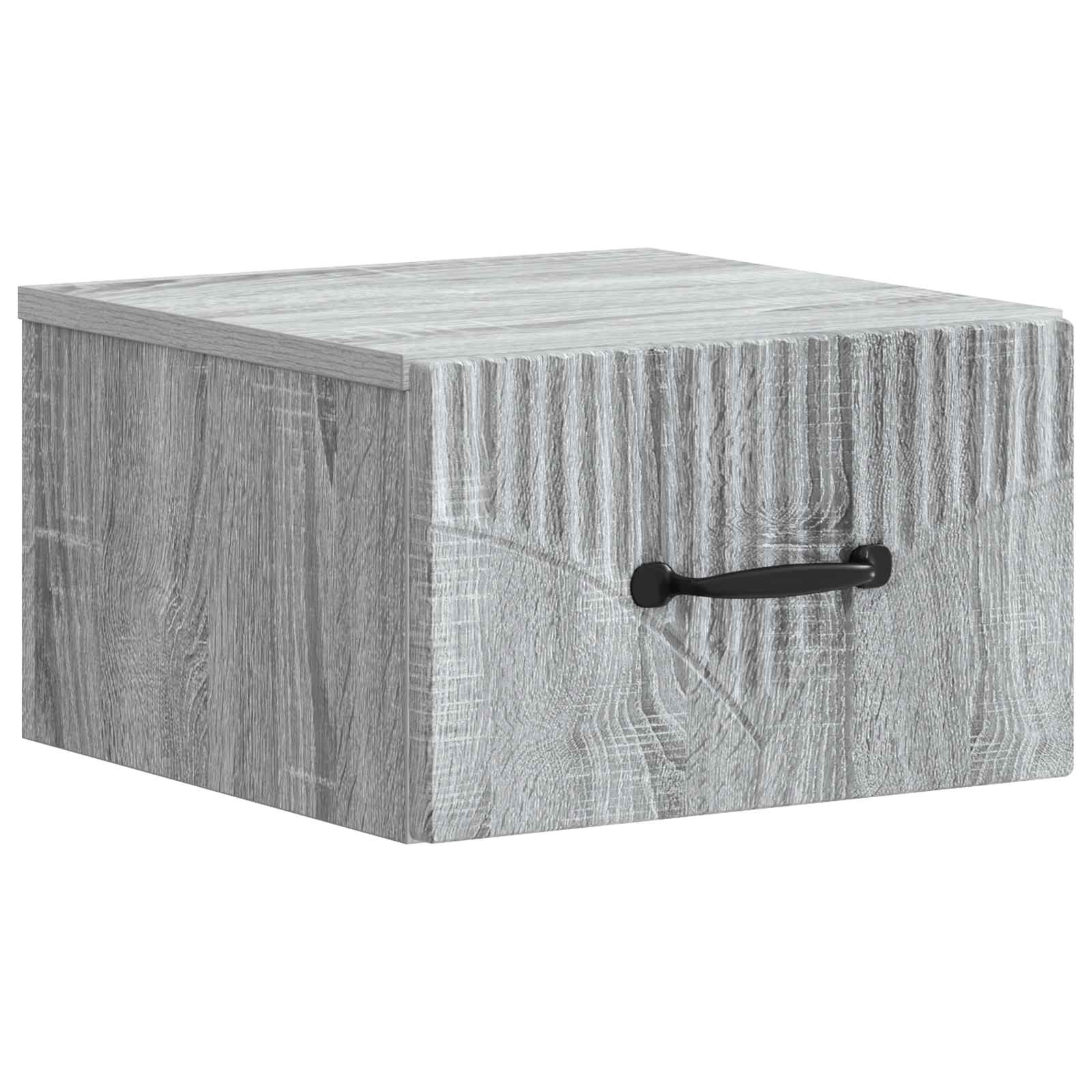 Wandmontierter Nachttisch 2 pcs Graues Sonoma 34,5 x 33 x 20 cm