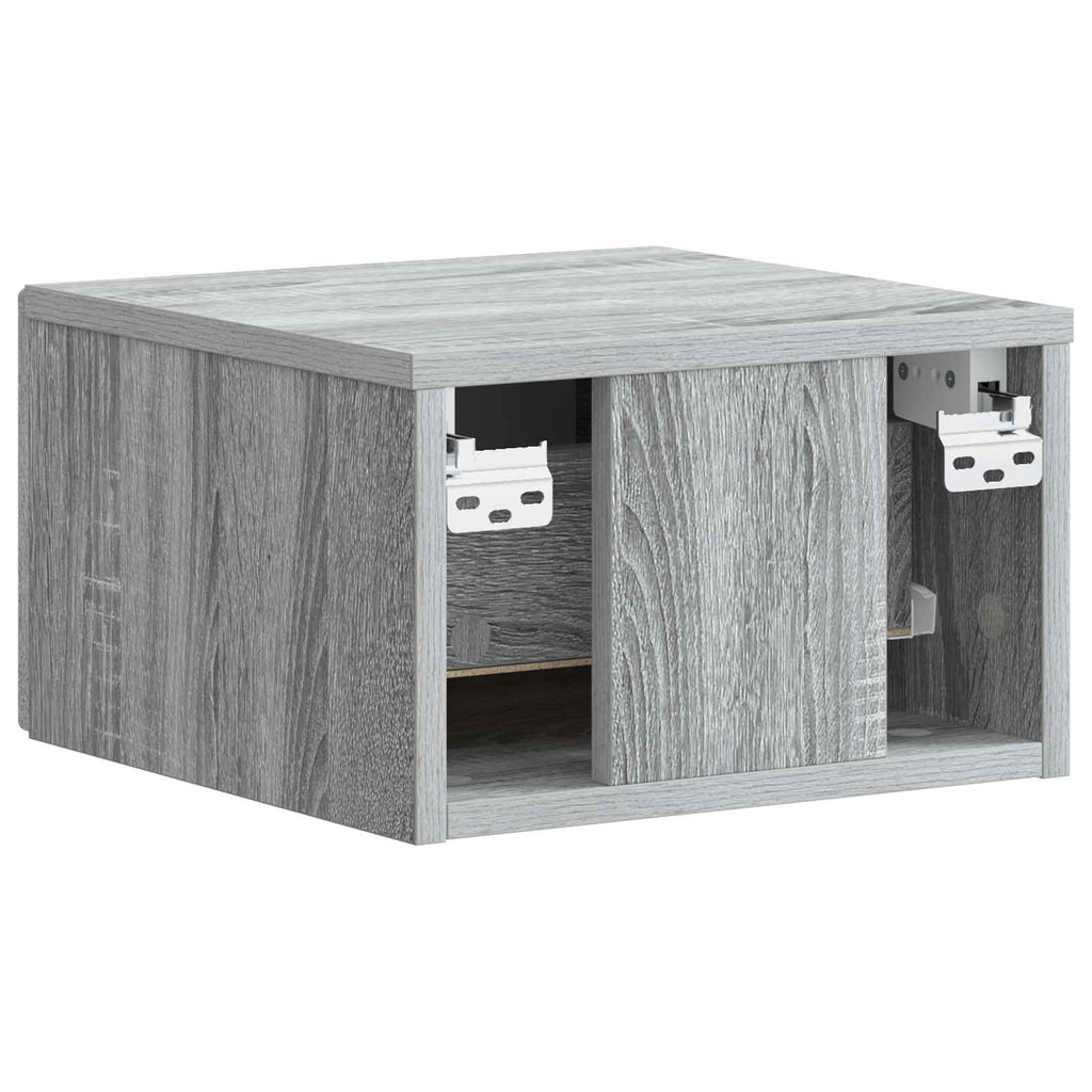 Wandmontierter Nachttisch 2 pcs Graues Sonoma 34,5 x 33 x 20 cm