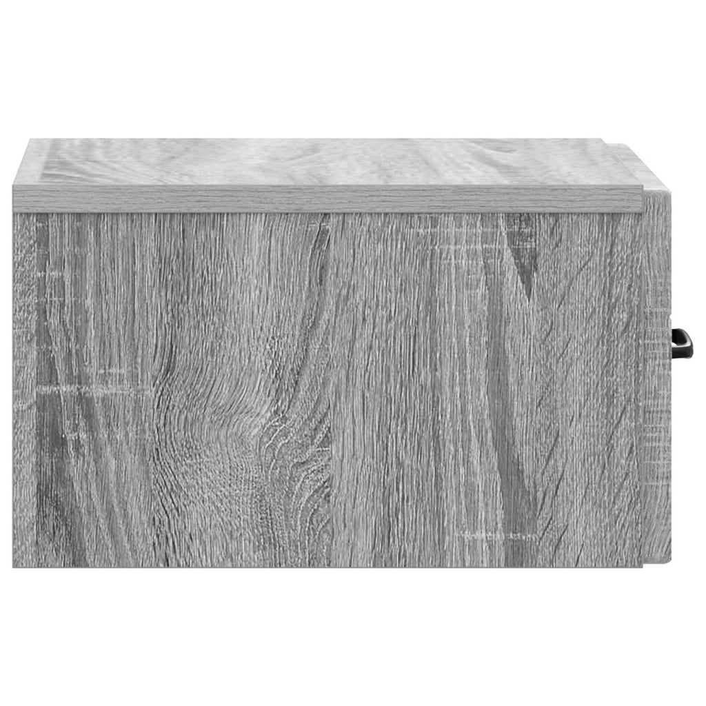 Wandmontierter Nachttisch 2 pcs Graues Sonoma 34,5 x 33 x 20 cm