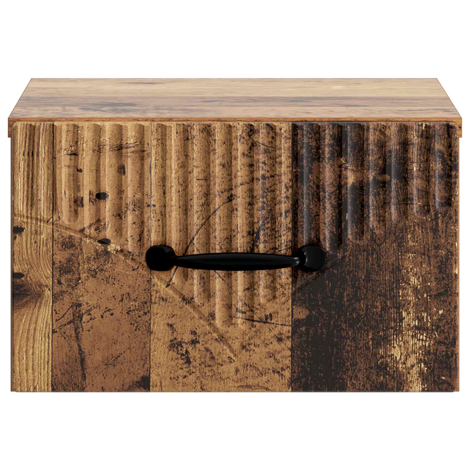 Wandmontierter Nachttisch 2 pcs Altholz 34,5 x 33 x 20 cm