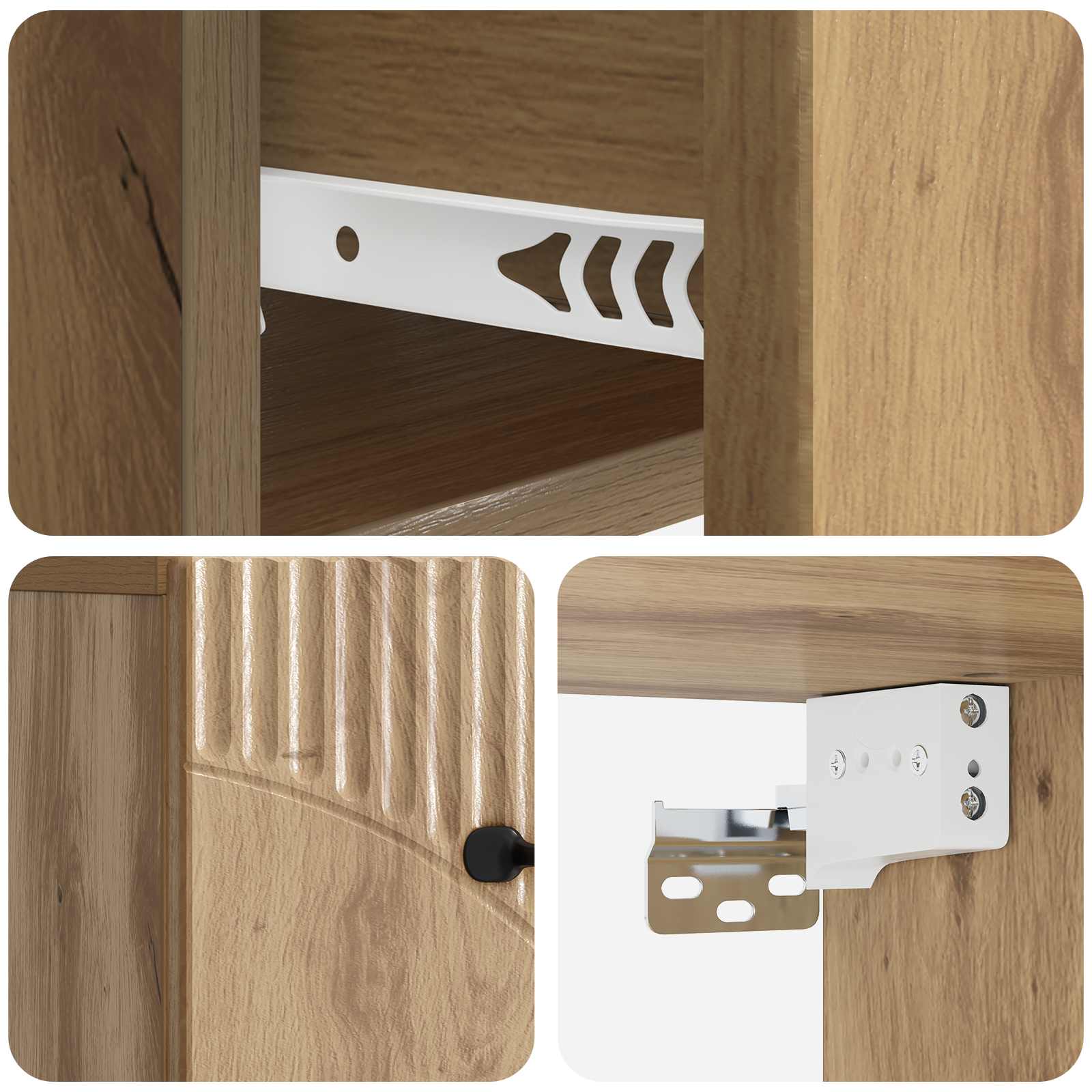 Wandmontierter Nachttisch 2 pcs Artisan-Eiche 34,5 x 33 x 20 cm