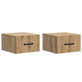 Wandmontierter Nachttisch 2 pcs Artisan-Eiche 34,5 x 33 x 20 cm